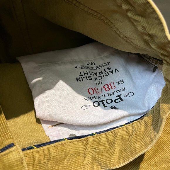 Polo Ralph Lauren Corduroy Varick Slim Straight Pants - Men's Size 38 X 30 - Picture 7 of 11